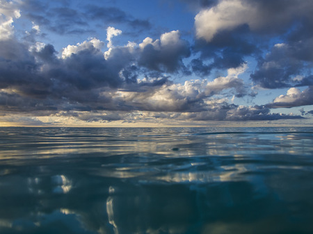 view of the sky over the ocean