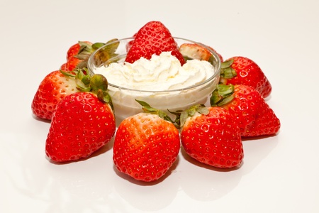 Strawberry with creamの写真素材