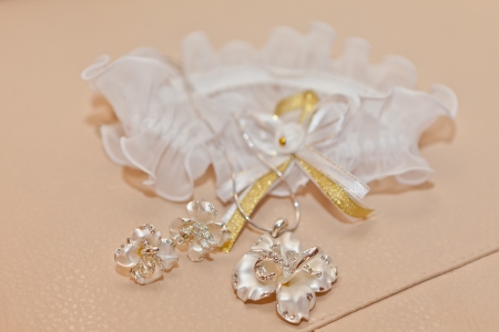 Garter and necklaceの写真素材