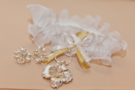 Garter and necklaceの写真素材