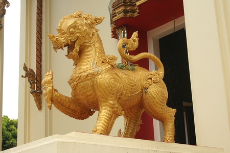 The statue that figure copy from imagination in myth,  be at THONG SI MUEANG area in UDONTHANI...