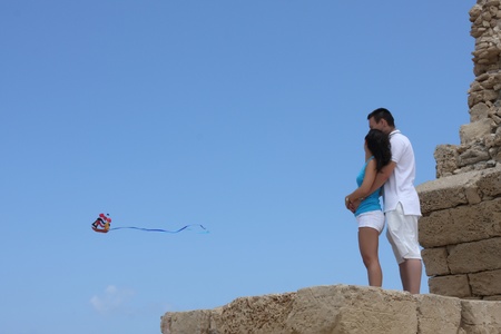 Young man and woman の写真素材