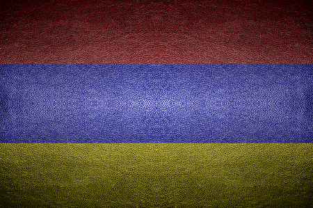 closeup Screen Armania flag concept on PVC leather for backgroundの写真素材