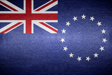 closeup Screen Australia flag concept on PVC leather for backgroundの写真素材