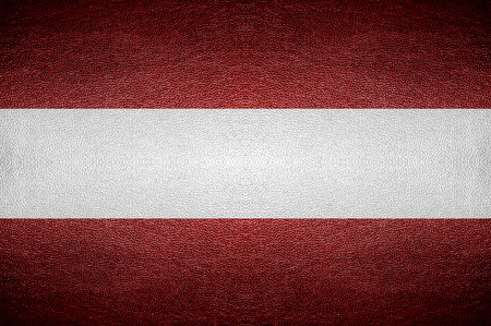 closeup Screen Austria flag concept on PVC leather for backgroundの写真素材