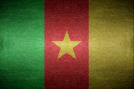 closeup Screen Cameroon concept on PVC leather for backgroundの写真素材