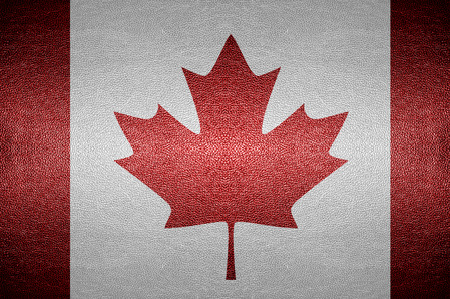 closeup Screen Canada concept on PVC leather for backgroundの写真素材