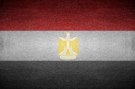 closeup Screen Egypt flag concept on PVC leather for backgroundの写真素材