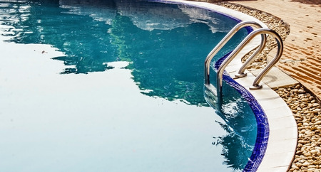 swimming pool landscape in hotel