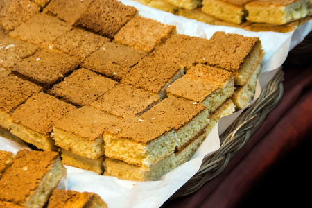 close up crispy Thai desert bakery
