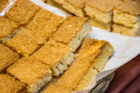 blurred crispy Thai desert bakeryの写真素材