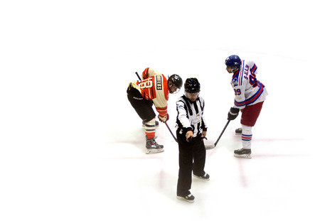 ice hocky game and white space for text in steckholder of game respect conceptの写真素材