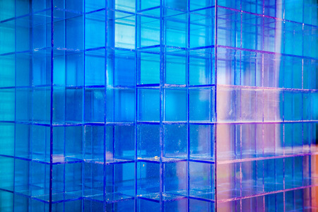 abstract blue cubic plastic shape like square for like technology background