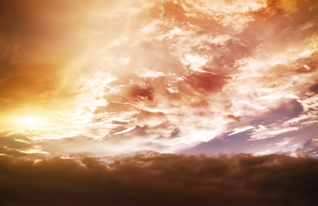 abstract atmostphere background in gold cloudy day