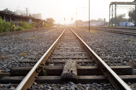 select focus old railway to journy of Thailand