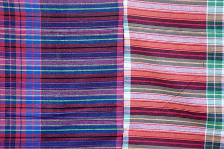 thai colour fabric pattern backgroundの写真素材
