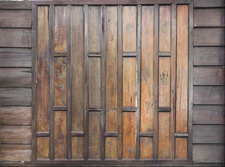 wood windows exterior for backgroundの写真素材