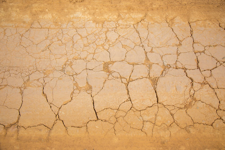 close up orange dry soil for nature background