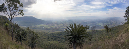 panorama landscape thailand rural from top of mountainの写真素材