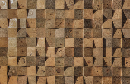 square brown cubic wood texture for modern background の写真素材