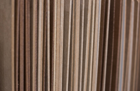 close up layer of wood page for backgroundの写真素材