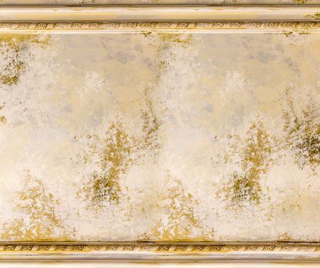 old painting wall with frame victorian decoration style for backgroundの写真素材