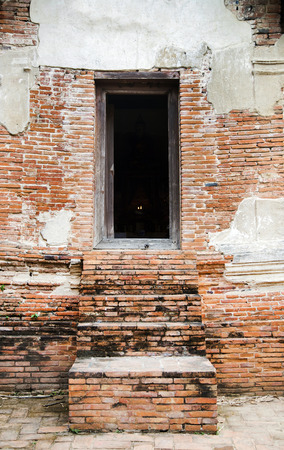 old stupa buddhism architecture at Ayuthaya,Thailand. Ancient religion building conceptの写真素材