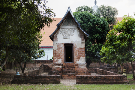 old stupa buddhism architecture at Ayuthaya,Thailand. Ancient religion building conceptの写真素材