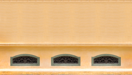 exterior vintage window on building. Old building background.の写真素材