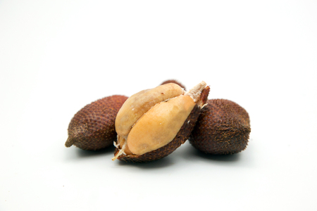 salacca fruite for good health on white isolate background. sala fruite is name salacca wallichiana hight vitamin fruite.の写真素材