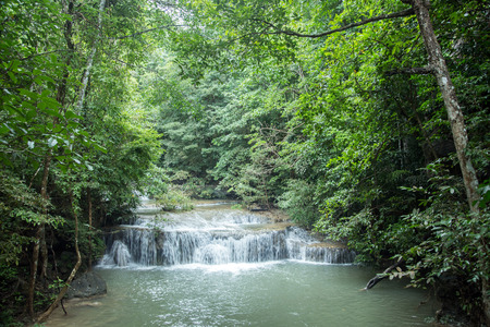 landscape beautyful waterfall natural at Thailand with clean nature for destination travelの写真素材