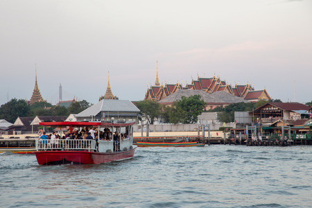 16 January 2019 ,Bangkok.Thailand. Destination of tourism at Bangkok Thailand call Wat Arun-Amarin river side of Joa-praya riverのeditorial素材