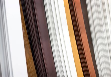 strip of modern artificial wood abstract backgroundの写真素材