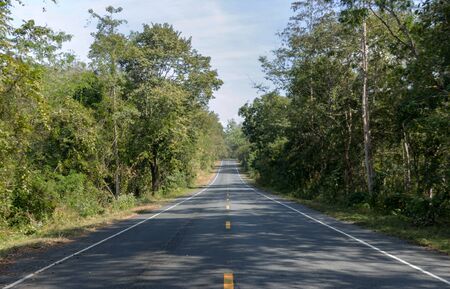 road to mountain for tourism backgroundの写真素材