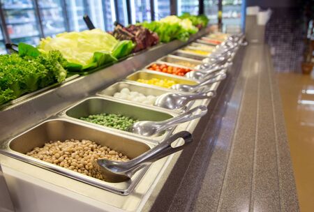 fresh salad vegetable for healthy food at department storeの写真素材