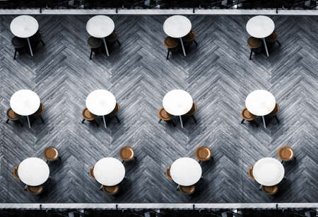 empty seat in restaurant keep social distance for protect pandemic
