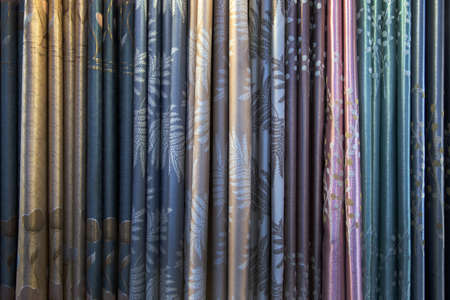 close up silky curtain texture backgroundの写真素材