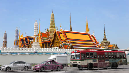 "Wat Prakeaw" the famous tourism destination to seeing Thai vintage architectureの写真素材