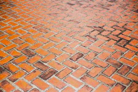 red Brick floor pattern texture for backgroundの写真素材