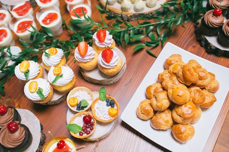 Wedding candy bar, choux pastries