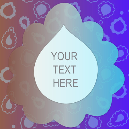 Your text here. Form for the text. Patterned background in Indian style. Gradients.のイラスト素材