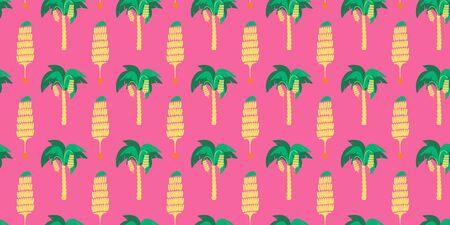Seamless pattern. Bunches on a magenta color background. Vector.