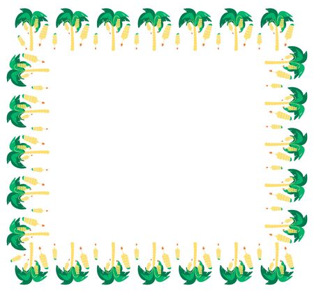 Square frame on white background. Vector.