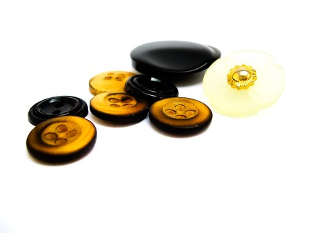 Clothes buttons isolated on white background.の写真素材