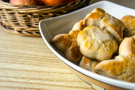 Homemade cookies on wooden table
