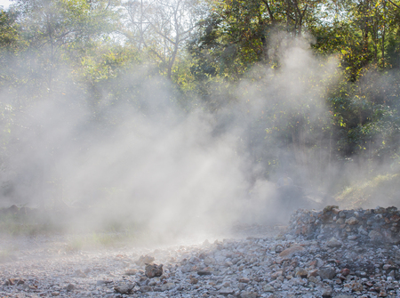 Hot spring in North of Thailandの写真素材