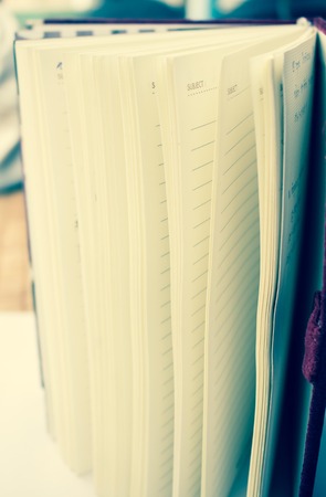 Side view of notebook