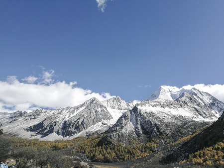 The snowy scenery of the plateau in winter