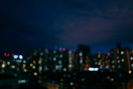 The cityscape of the nightの写真素材