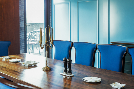 Deluxe business office restaurant interiorのeditorial素材